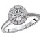 Halo Semi-Mount Diamond Ring
