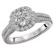 Halo Semi-Mount Diamond Ring