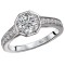 Halo Semi-Mount Diamond Ring