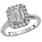 Halo Semi-Mount Diamond Ring