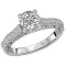 Peg Head Semi-Mount Diamond Ring