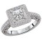 Halo Semi-Mount Diamond Ring