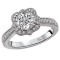 Halo Semi-Mount Diamond Ring