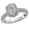Halo Semi-Mount Diamond Ring