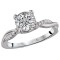 Peg Head Semi-Mount Diamond Ring