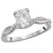 Peg Head Semi-Mount Diamond Ring