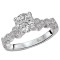 Peg Head Semi-Mount Diamond Ring