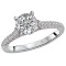 Peg Head Semi-Mount Diamond Ring