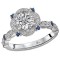 Halo Semi-Mount Diamond Ring