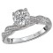 Peg Head Semi-Mount Diamond Ring