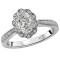 Halo Semi-Mount Diamond Ring