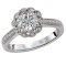 Halo Semi-Mount Diamond Ring