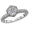 Halo Semi-Mount Diamond Ring