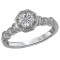 Halo Semi-Mount Diamond Ring