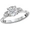 3 Stone Semi-Mount Diamond Ring