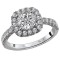 Halo Semi-Mount Diamond Ring