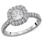 Halo Semi-Mount Diamond Ring
