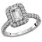 Halo Semi-Mount Diamond Ring