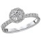 Halo Semi-Mount Diamond Ring