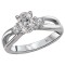 3 Stone Semi-Mount Diamond Ring