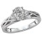 3 Stone Semi-Mount Diamond Ring