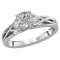 3 Stone Semi-Mount Diamond Ring
