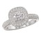 Halo Semi-Mount Diamond Ring
