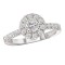 Halo Semi-Mount Diamond Ring
