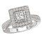 Halo Semi-Mount Diamond Ring
