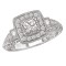 Halo Semi-Mount Diamond Ring