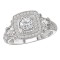 Halo Semi-Mount Diamond Ring