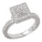Halo Semi-Mount Diamond Ring