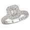 Halo Semi-Mount Diamond Ring