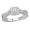 Halo Semi-Mount Diamond Ring