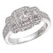 Halo Semi-Mount Diamond Ring