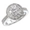 Halo Semi-Mount Diamond Ring