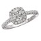 Halo Semi-Mount Diamond Ring