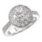 Round Halo Semi-Mount Diamond Ring