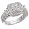 Halo Semi-Mount Diamond Ring