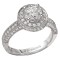 Round Halo Semi-Mount Diamond Ring