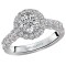Halo Semi-Mount Diamond Ring