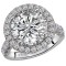 Halo Semi-Mount Diamond Ring