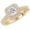 Halo Semi-Mount Diamond Ring