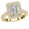 Halo Semi-Mount Diamond Ring