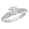 Peg Head Semi-Mount Diamond Ring