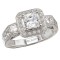 Halo Semi-Mount Diamond Ring