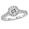 Halo Semi-Mount Diamond Ring