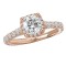 Halo Semi-Mount Diamond Ring