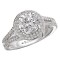 Halo Semi-Mount Diamond Ring