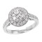 Halo Semi-Mount Diamond Ring